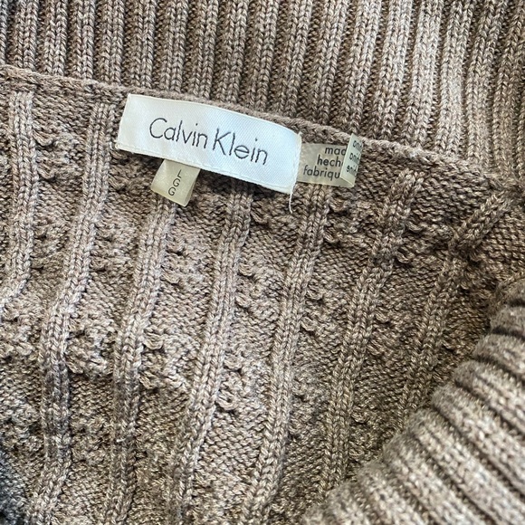 Calvin Klein Cable Knit Sweater Brown, Size L - Picture 4 of 4